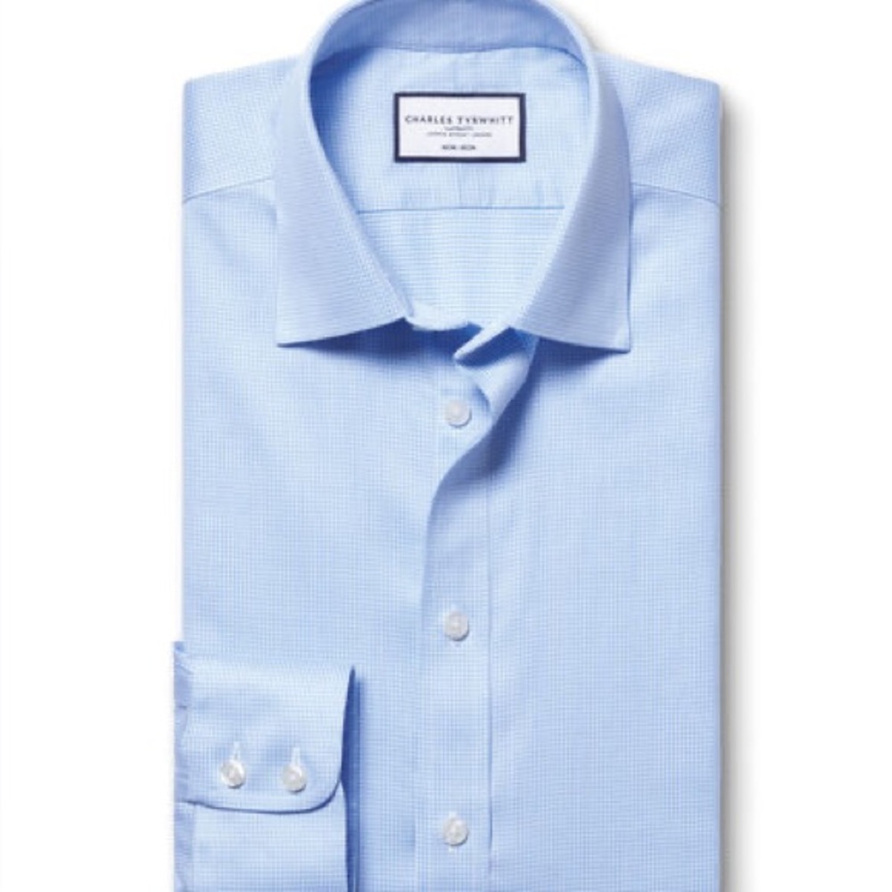 Charles Tyrwhitt Light Blue Gingham Men's Shirt